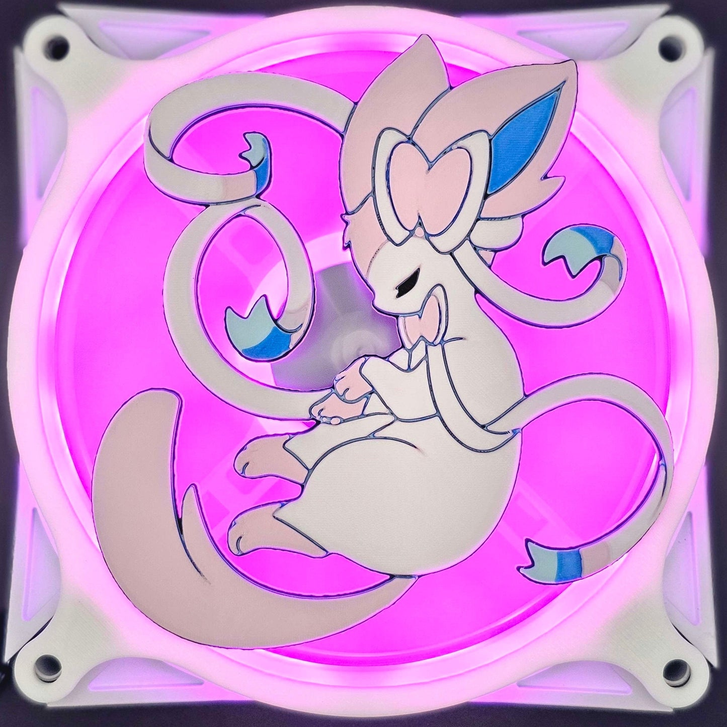 Pokemon Sylveon Custom 3D Printed Artisan Gaming Computer Fan Grill