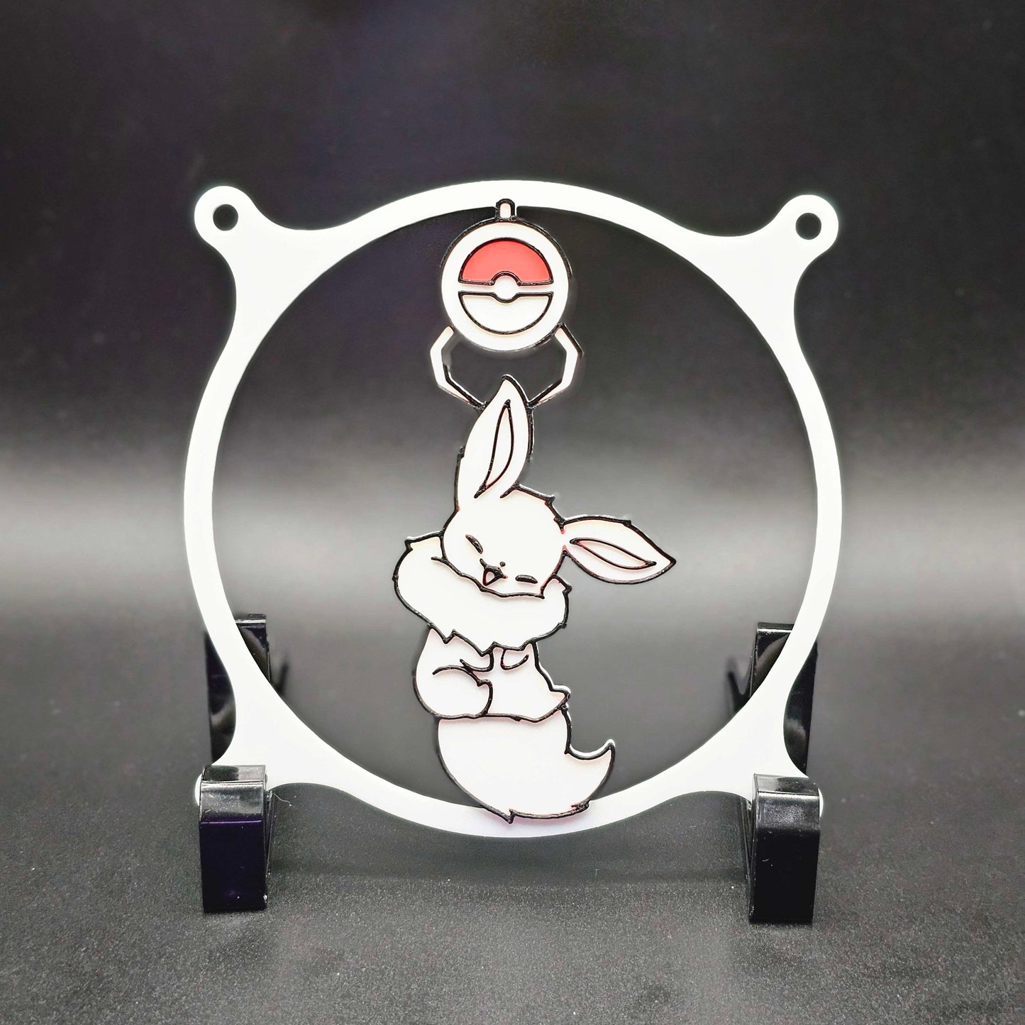 Pokemon Eevee Arcade Claw Machine Custom 3D Printed Artisan Gaming Computer Fan Grill - Moonlight Edition -