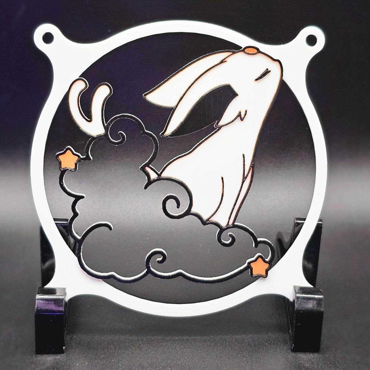 Pokemon Espeon Cloud & Stars Custom 3D Printed Artisan Gaming Computer Fan Grill - Moonlight Edition -