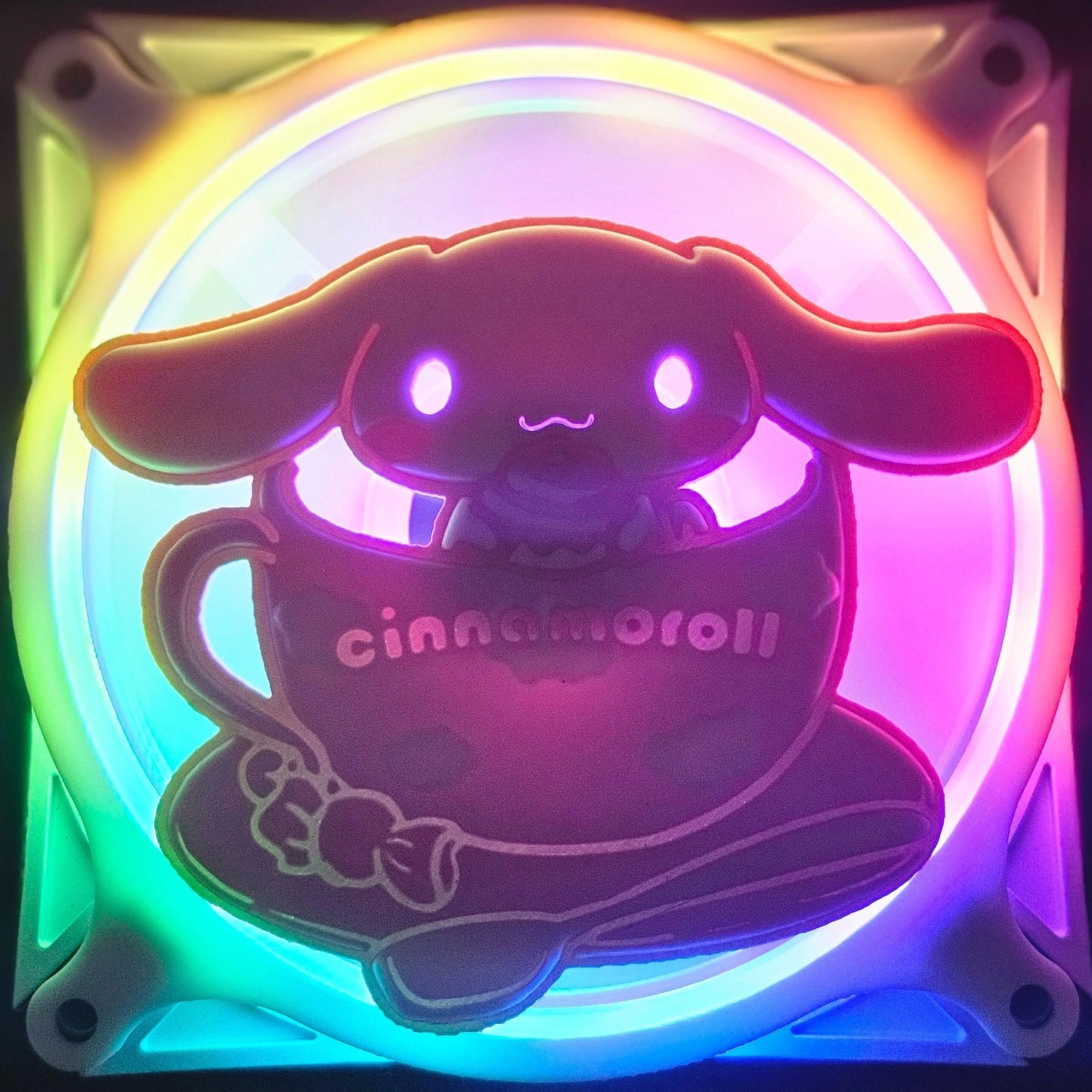 Sanrio Cinnamoroll Cafe Custom 3D Printed Artisan Gaming Computer Fan Grill