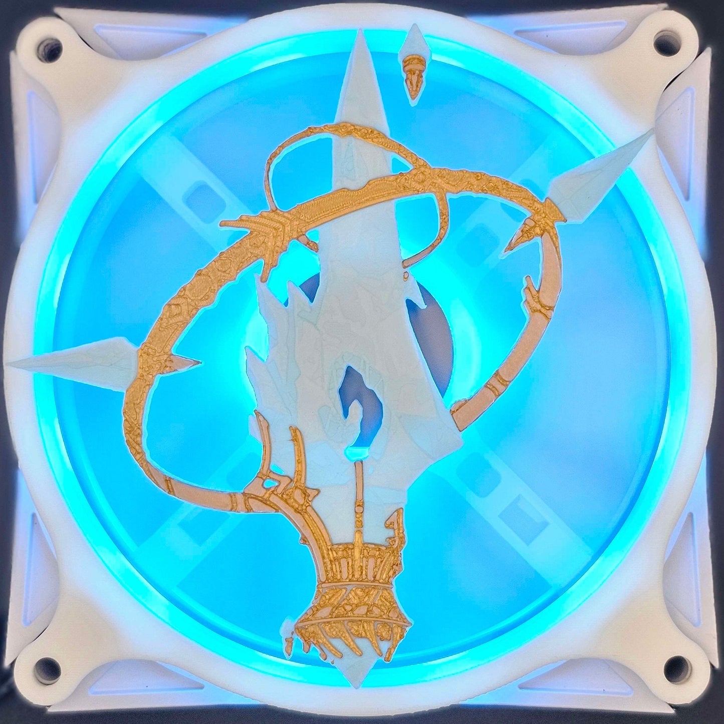 Final Fantasy XIV 14 FFXIV Aetheryte Custom 3D Printed Artisan Gaming Computer Fan Grill