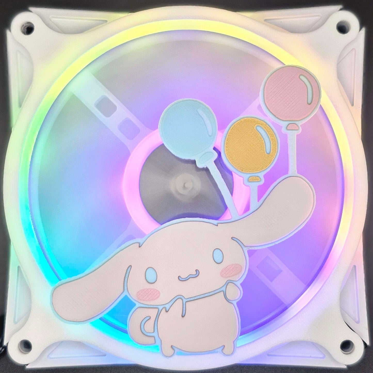 Sanrio Cinnamoroll Balloon Custom 3D Printed Artisan Gaming Computer Fan Grill