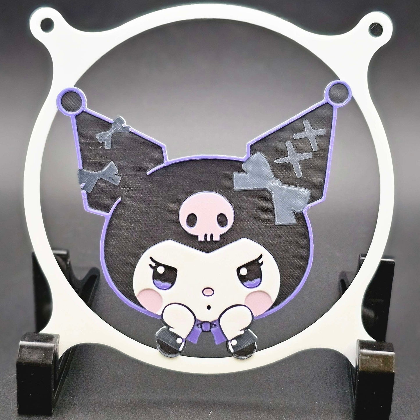 Sanrio Kuromi Custom 3D Printed Artisan Gaming Computer Fan Grill - Bust Edition -