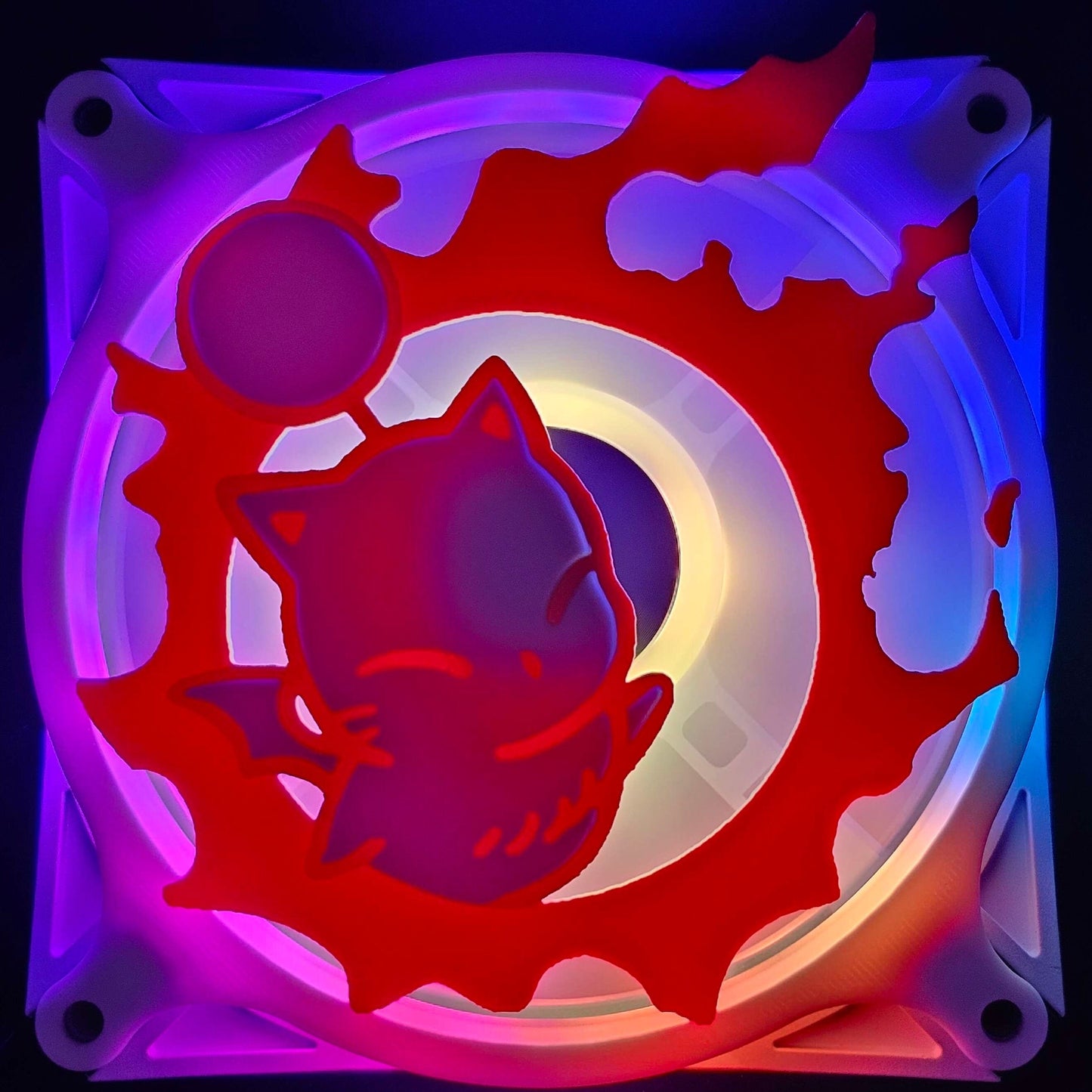 Final Fantasy XIV 14 FFXIV Moogle Meteor Custom 3D Printed Artisan Gaming Computer Fan Grill