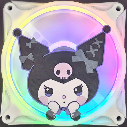 Sanrio Kuromi Custom 3D Printed Artisan Gaming Computer Fan Grill - Bust Edition -