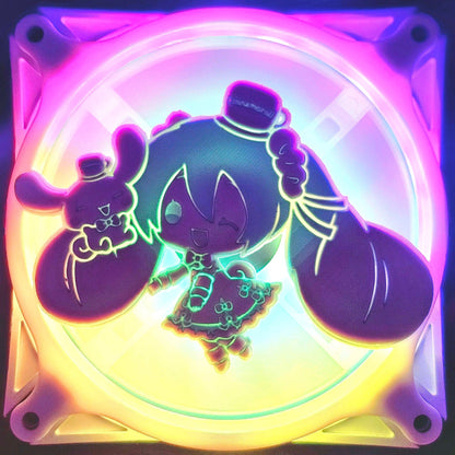 Hatsune Miku x Sanrio Cinnamoroll Custom 3D Printed Artisan Gaming Computer Fan Grill - Pastel Edition -