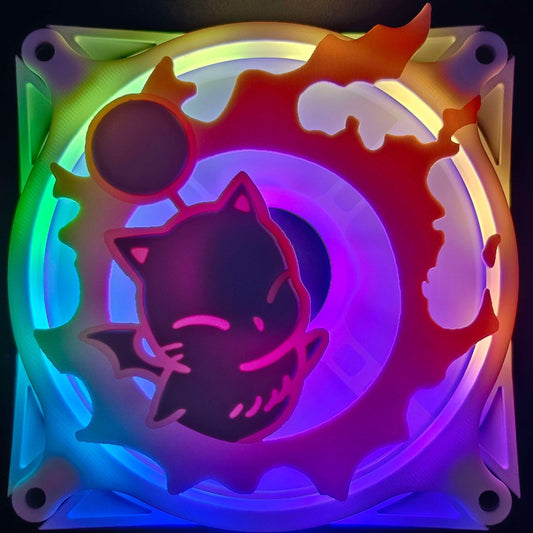 Final Fantasy XIV 14 FFXIV Moogle Meteor Custom 3D Printed Artisan Gaming Computer Fan Grill - 10th Anniversary Edition -