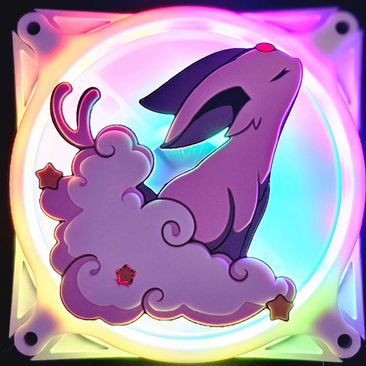 Pokemon Espeon Cloud & Stars Custom 3D Printed Artisan Gaming Computer Fan Grill - Classic Edition -