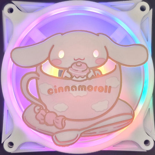 Sanrio Cinnamoroll Cafe Custom 3D Printed Artisan Gaming Computer Fan Grill