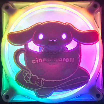 Sanrio Cinnamoroll Cafe Custom 3D Printed Artisan Gaming Computer Fan Grill
