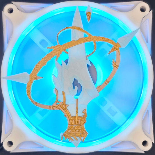 Final Fantasy XIV 14 FFXIV Aetheryte Custom 3D Printed Artisan Gaming Computer Fan Grill