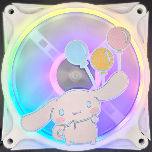 Sanrio Cinnamoroll Balloon Custom 3D Printed Artisan Gaming Computer Fan Grill