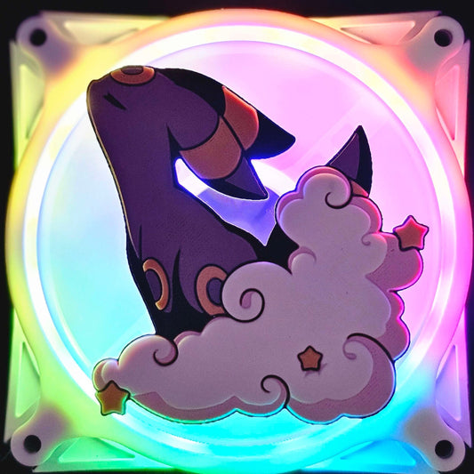 Pokemon Umbreon Cloud & Stars Custom 3D Printed Artisan Gaming Computer Fan Grill - Classic Edition -