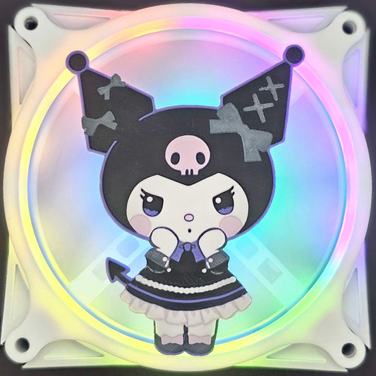 Sanrio Kuromi Custom 3D Printed Artisan Gaming Computer Fan Grill