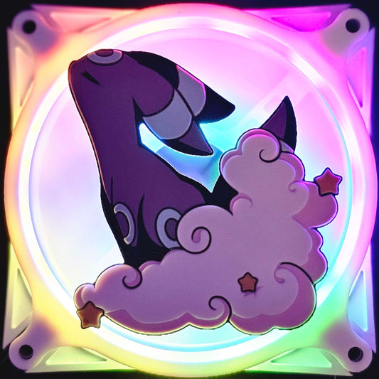 Pokemon Umbreon Cloud & Stars Custom 3D Printed Artisan Gaming Computer Fan Grill - Shiny Edition -