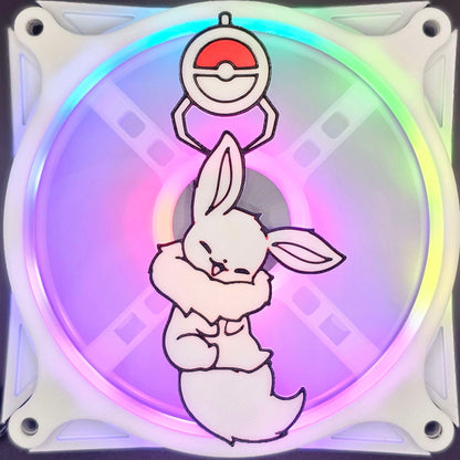 Pokemon Eevee Arcade Claw Machine Custom 3D Printed Artisan Gaming Computer Fan Grill - Moonlight Edition -