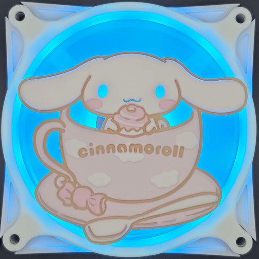 Sanrio Cinnamoroll Cafe Custom 3D Printed Artisan Gaming Computer Fan Grill