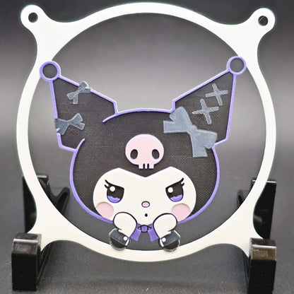 Sanrio Kuromi Custom 3D Printed Artisan Gaming Computer Fan Grill - Bust Edition -