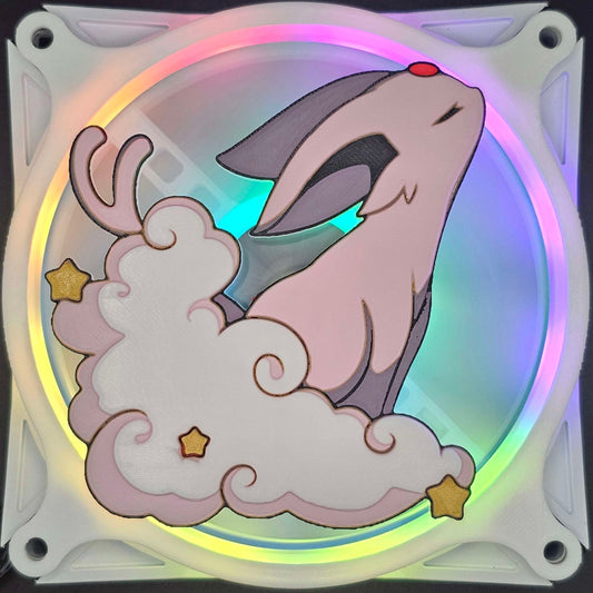Pokemon Espeon Cloud & Stars Custom 3D Printed Artisan Gaming Computer Fan Grill - Classic Edition -